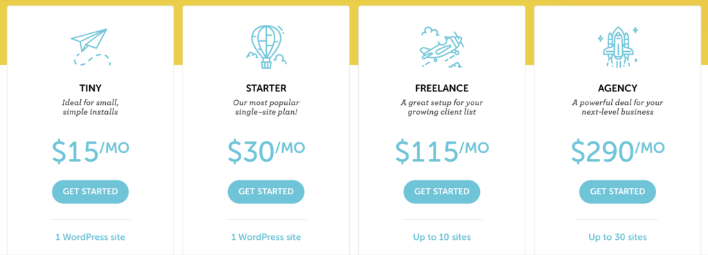 FlyWheel vs SiteGround - Flywheel's Pricing