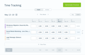 Freshbooks Time Grid