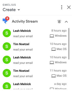 Gmelius - The email activity stream.